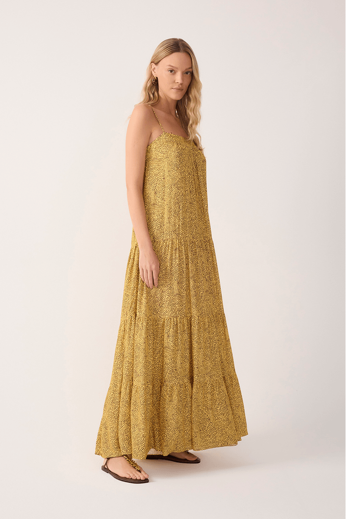 Vestido Cropped Estampa Gotas