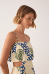 Vestido Curto Estampa Begonia