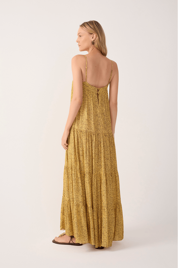 Vestido Cropped Estampa Gotas