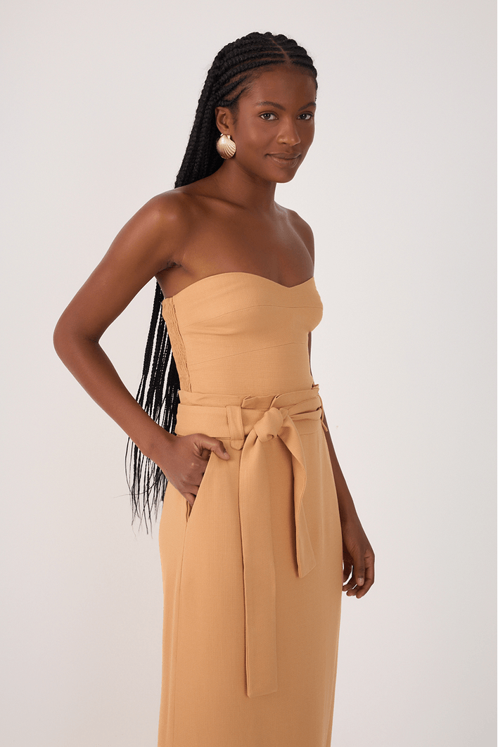 Vestido Midi Sem Alça