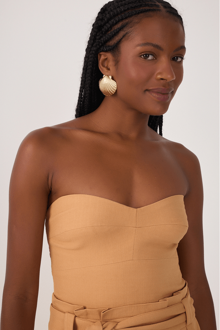 Vestido Midi Sem Alça