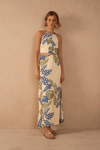 Saia Cropped Linho Estampa Begonia