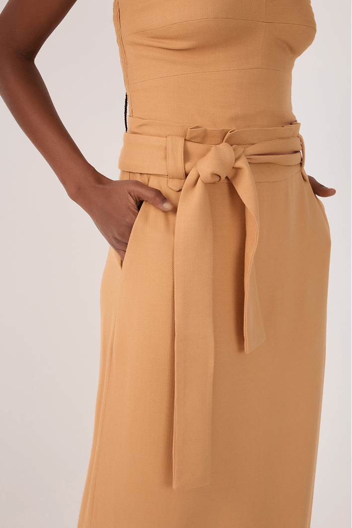 Vestido Midi Sem Alça