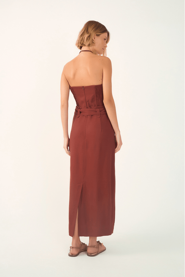 Vestido Midi Sem Alça