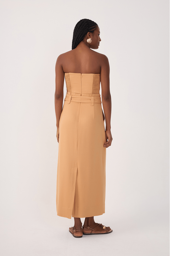 Vestido Midi Sem Alça