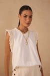 Blusa Bata Com Crochet
