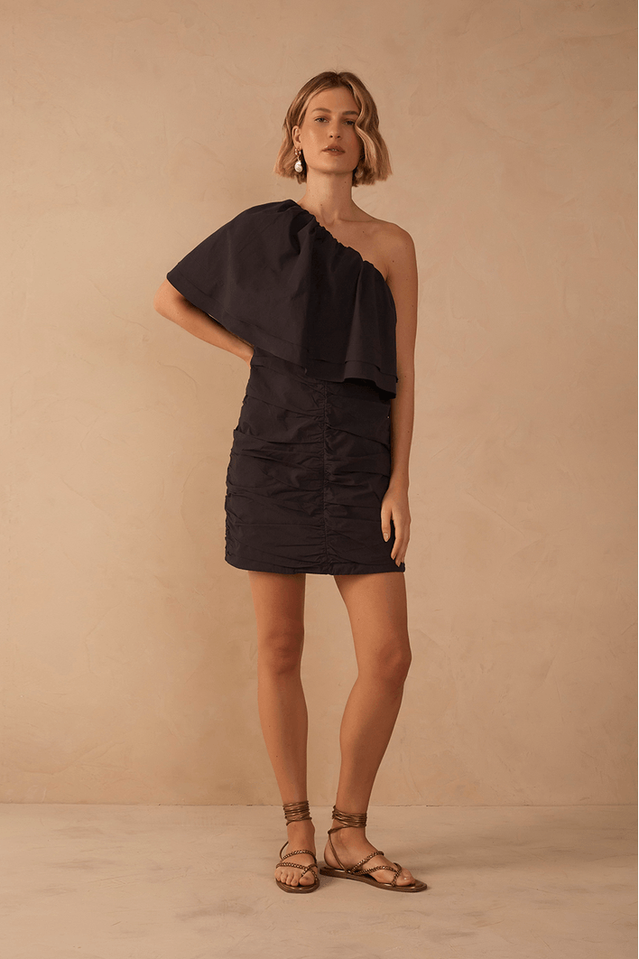 Vestido Algodão Drapeado