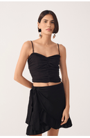 Blusa Drapeada Alça Removível