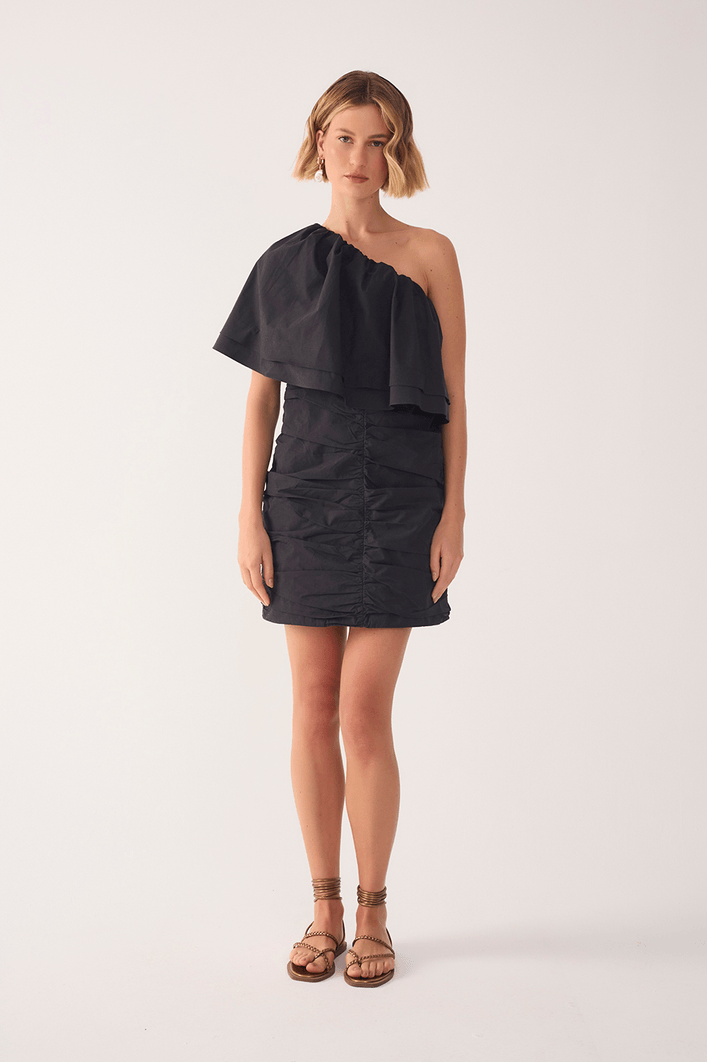 Vestido Algodão Drapeado