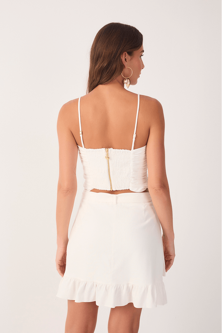 Blusa Drapeada Alça Removível