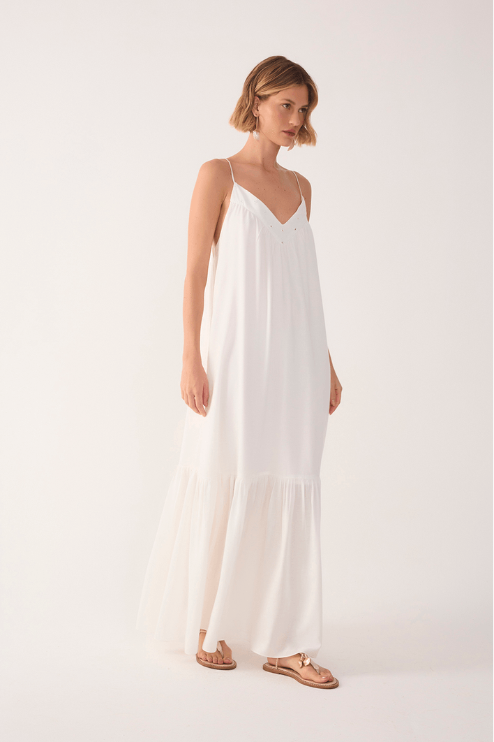 Vestido Longo Pala Bordada