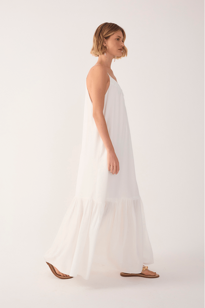 Vestido Longo Pala Bordada