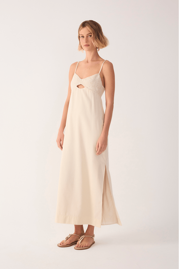 Vestido Cropped Busto Crochê