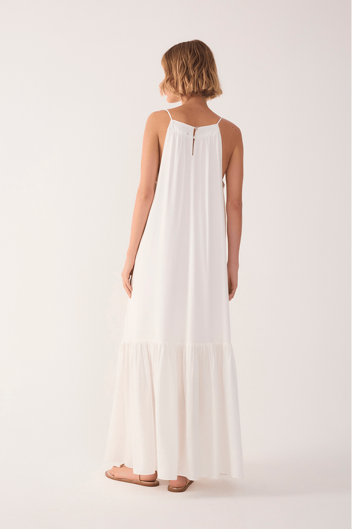 Vestido Longo Pala Bordada