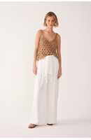 Calça Pantalona Cós Amarração