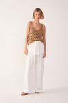 Calça Pantalona Cós Amarração