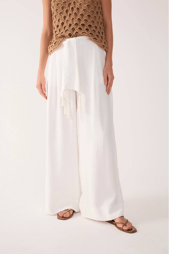 Calça Pantalona Cós Amarração