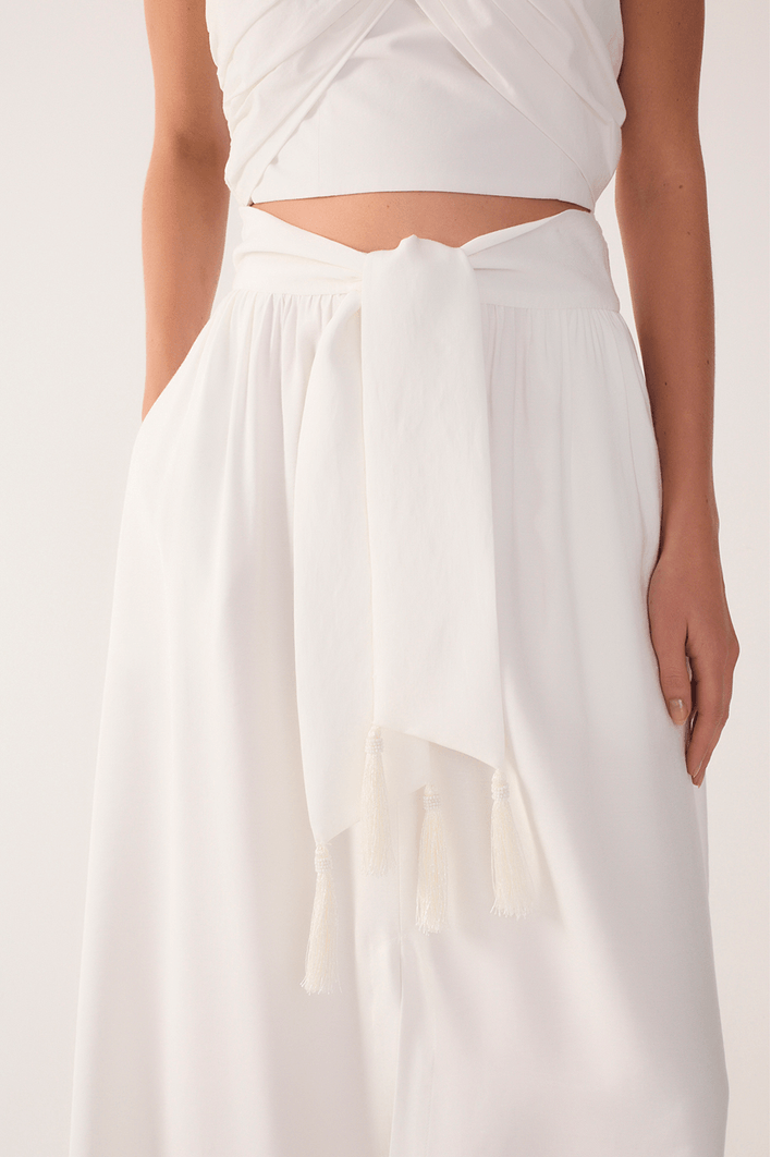 Saia Cropped Cós Amarração