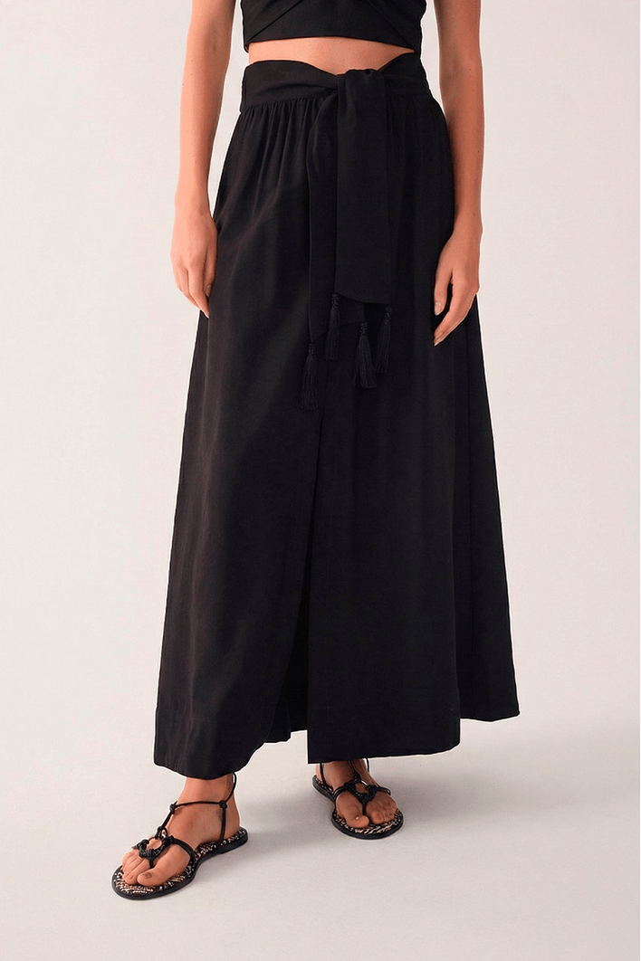 Saia Cropped Cós Amarração