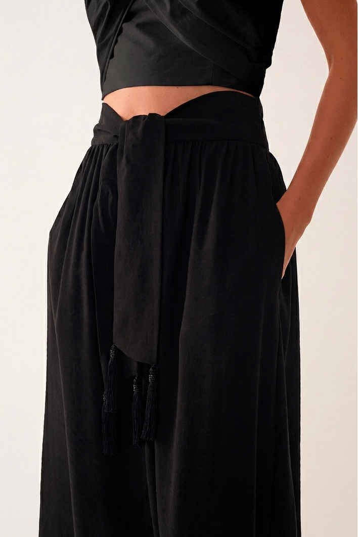 Saia Cropped Cós Amarração