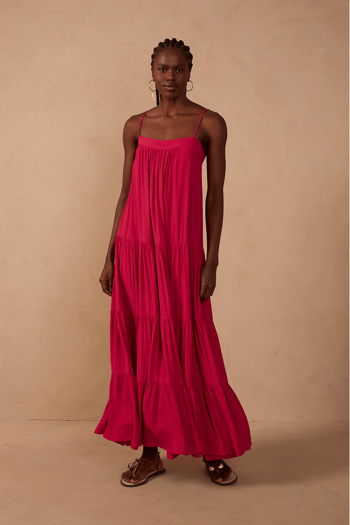 Vestido Longo Pala Crepe Marias