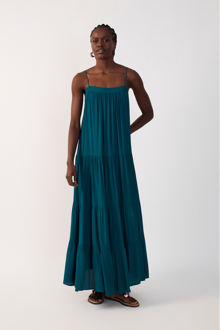 Vestido Longo Pala Crepe Marias