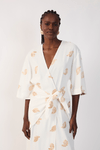 Vestido Cropped Bordado Concha Lurex