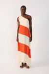 Vestido Longo Crepe Recortes