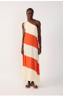 Vestido Longo Crepe Recortes