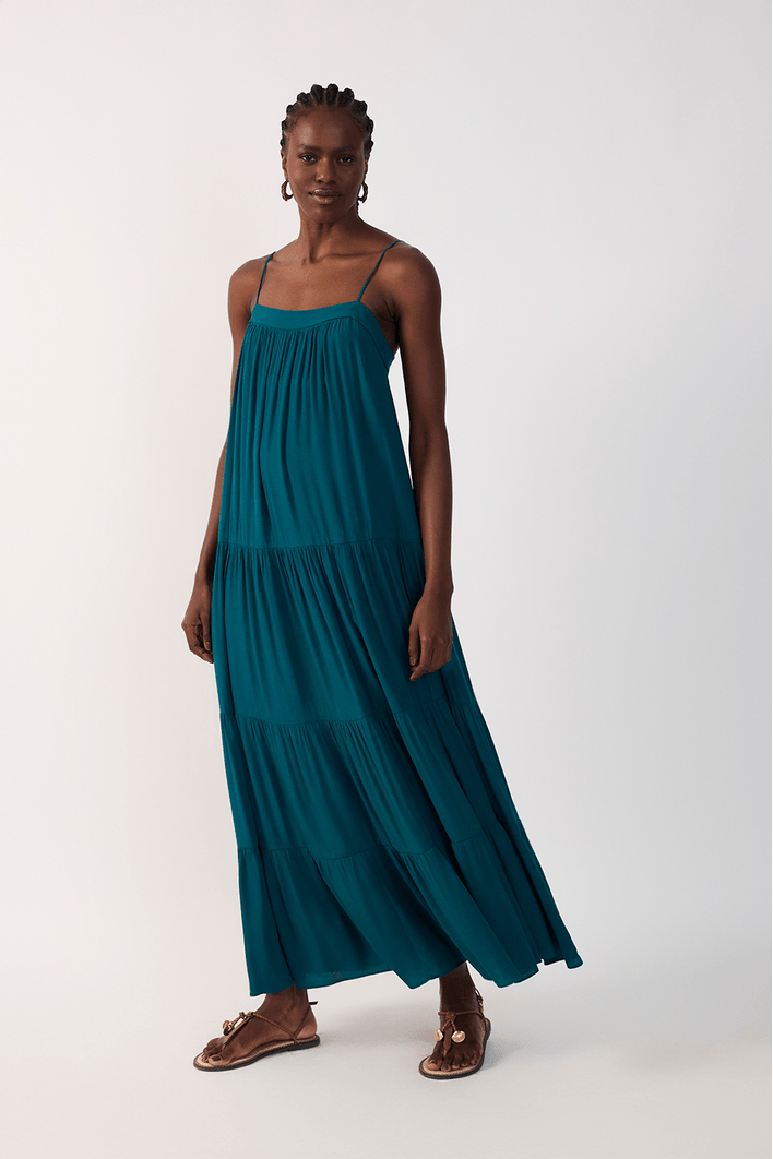 Vestido Longo Pala Crepe Marias