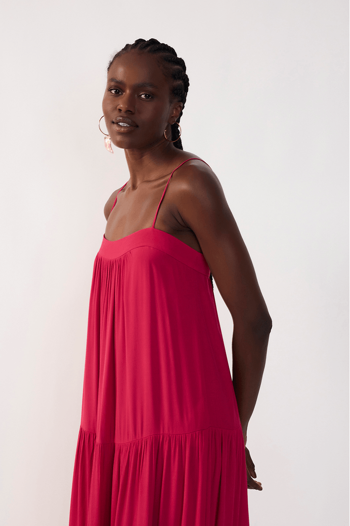 Vestido Longo Pala Crepe Marias