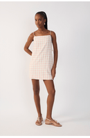 Vestido Curto Linho Xadrez