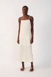 Vestido Cropped Bordado Cadarço