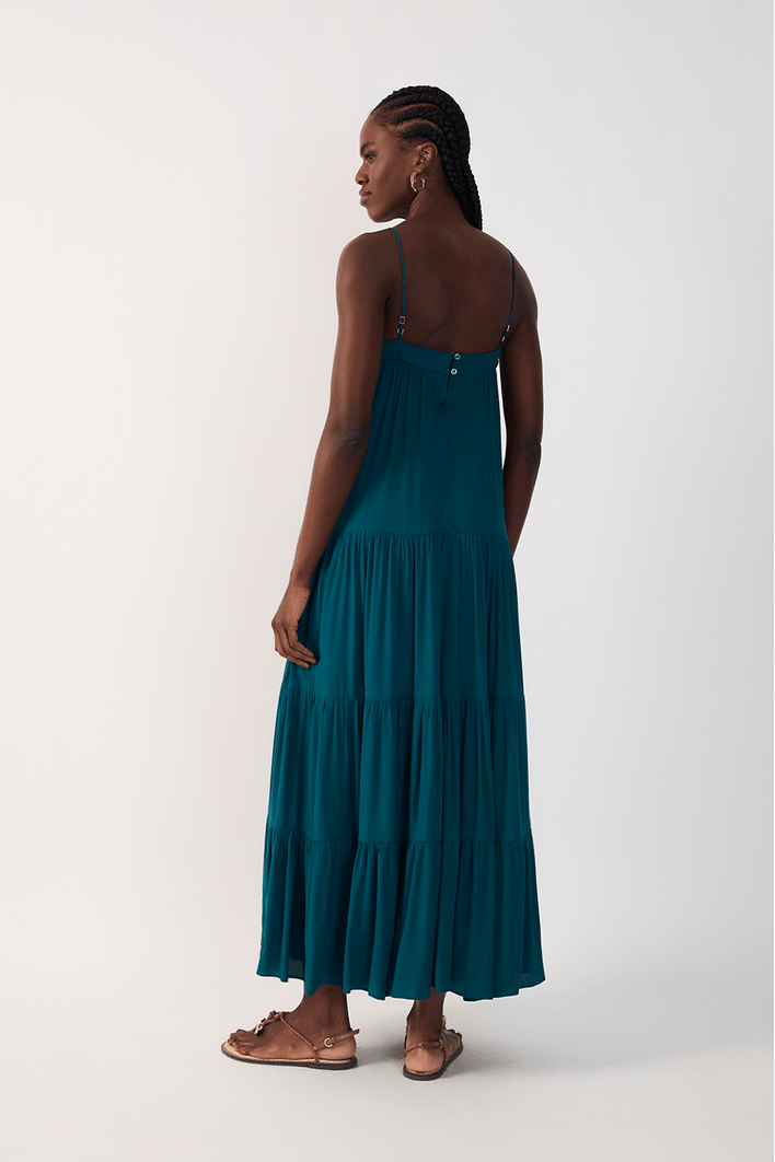 Vestido Longo Pala Crepe Marias