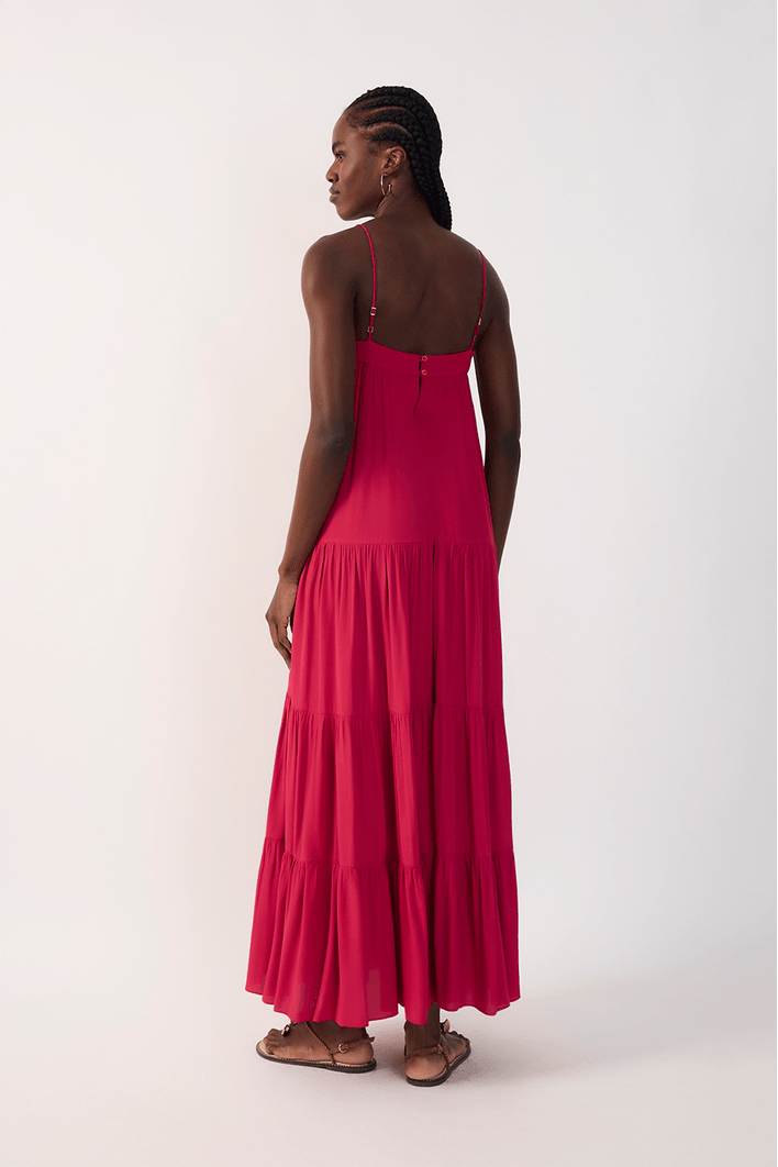 Vestido Longo Pala Crepe Marias