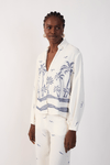 Camisa Linho Bordado Coqueiro