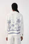 Camisa Linho Bordado Coqueiro