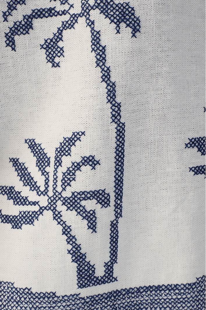 Camisa Linho Bordado Coqueiro