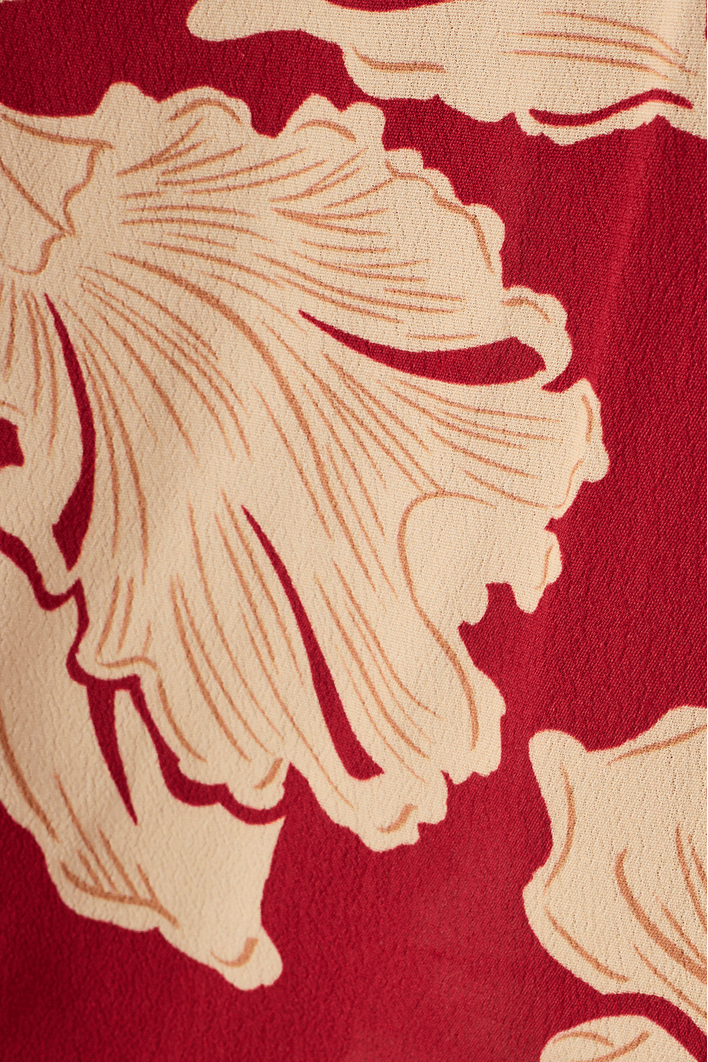 Saia Pareô Estampa Pétala Vermelha