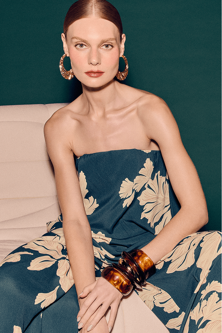 Macacão Estampa Pétala Verde