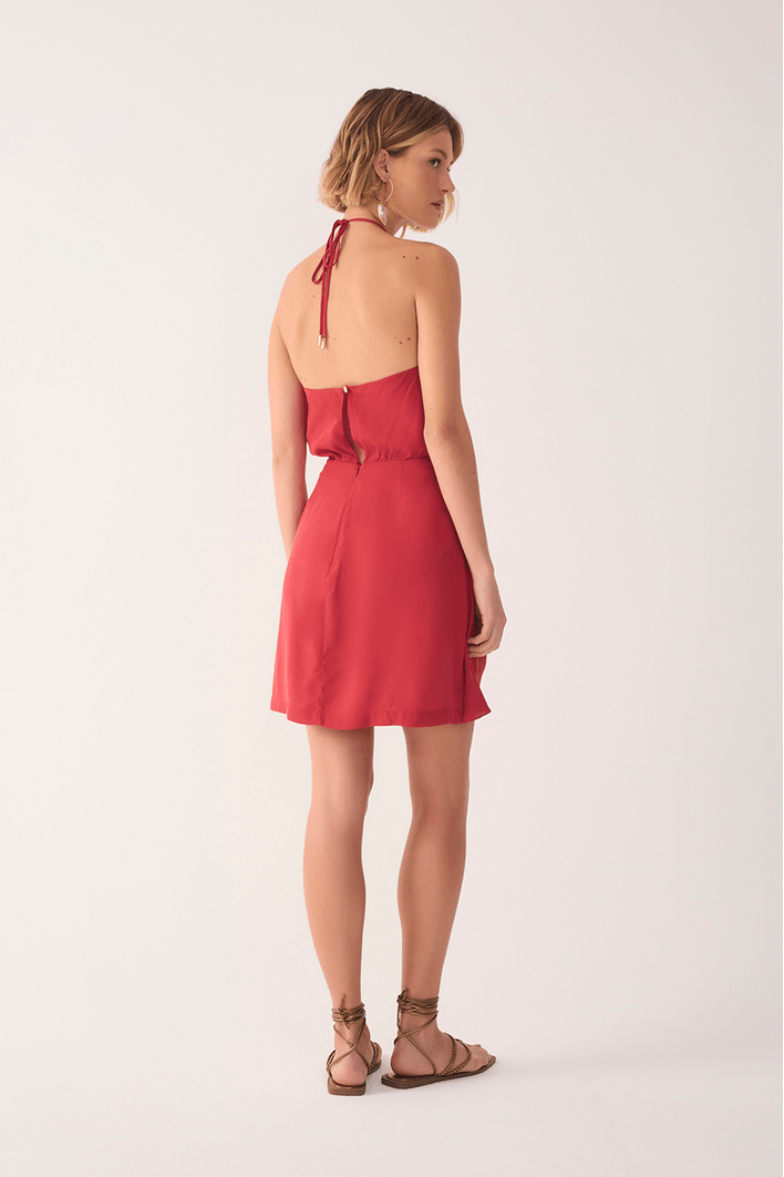 Vestido Curto Crepe Pareô