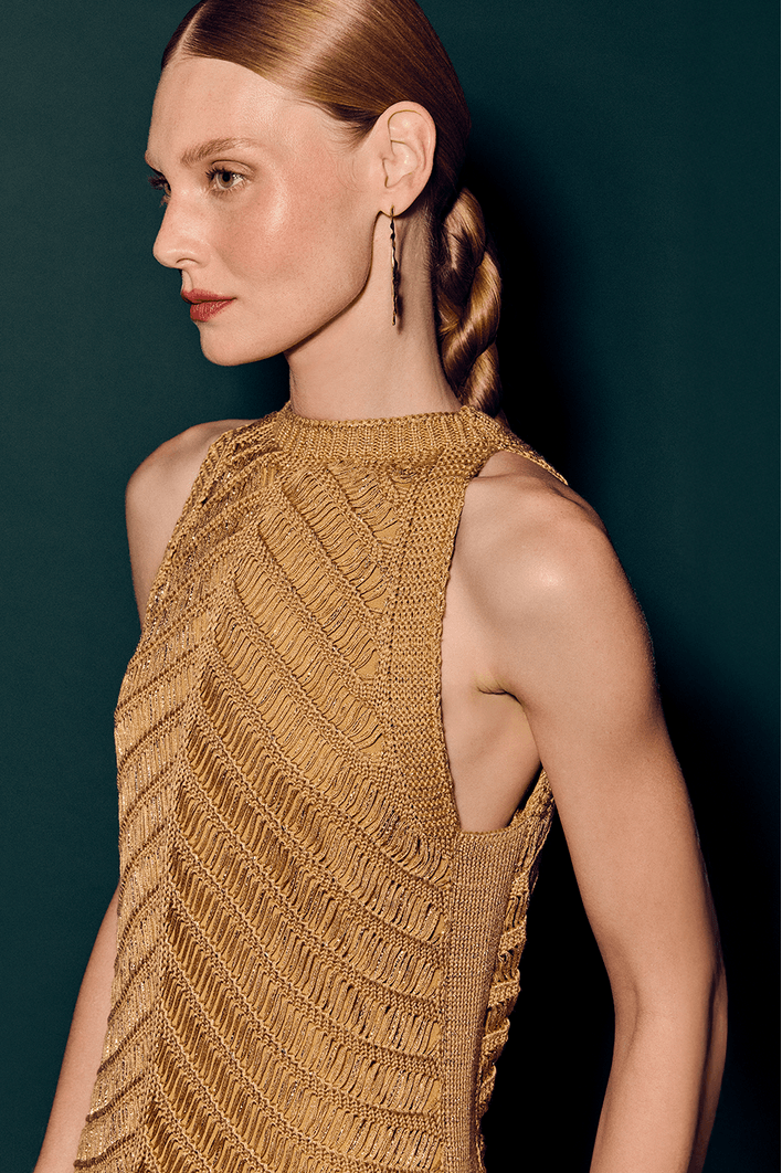 Vestido Tricot Resort Lurex