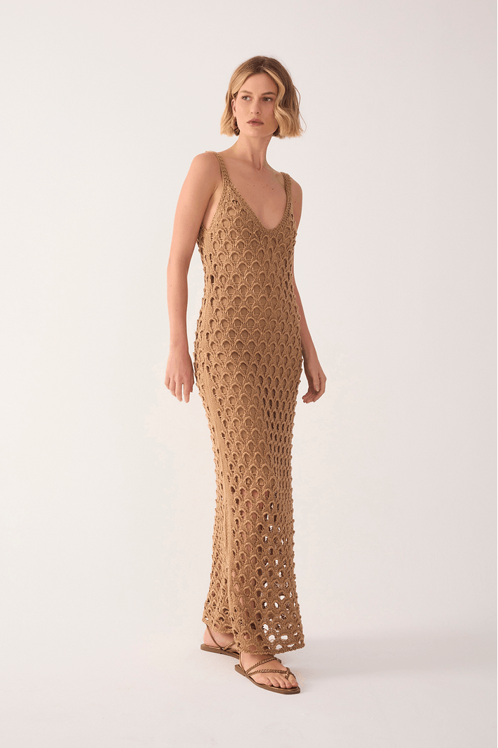 Vestido Tricot Veraneio Lurex