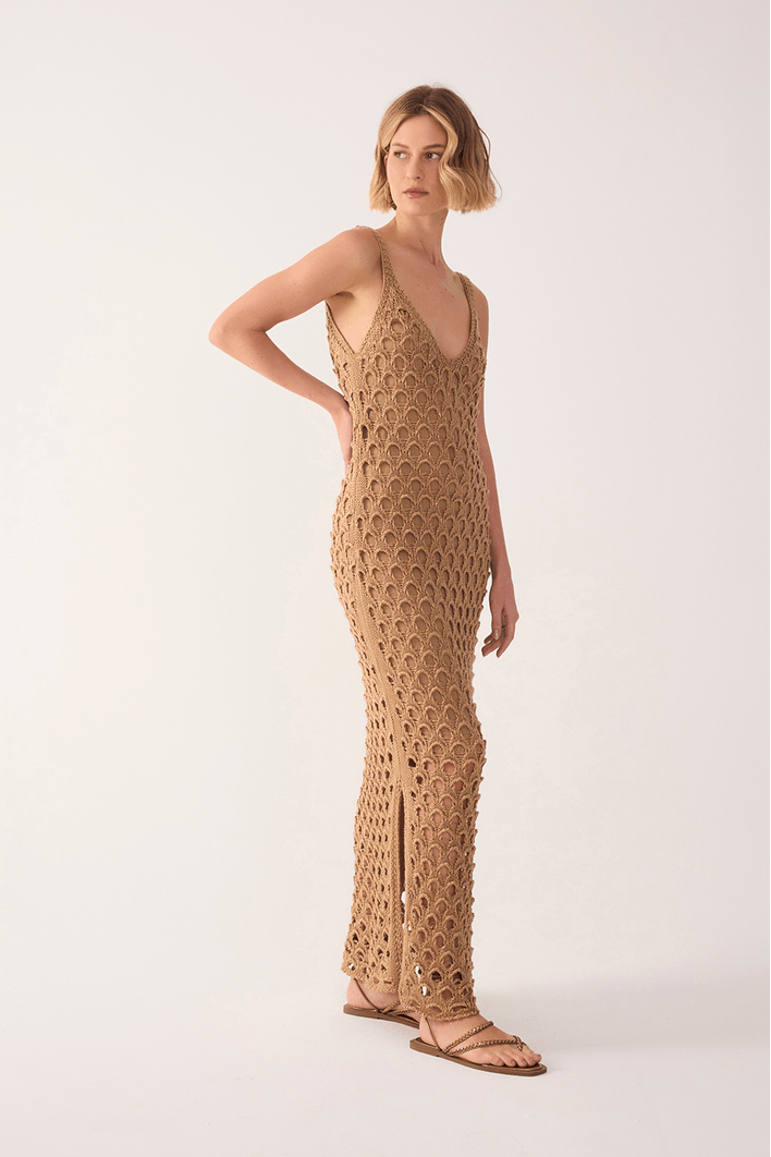 Vestido Tricot Veraneio Lurex