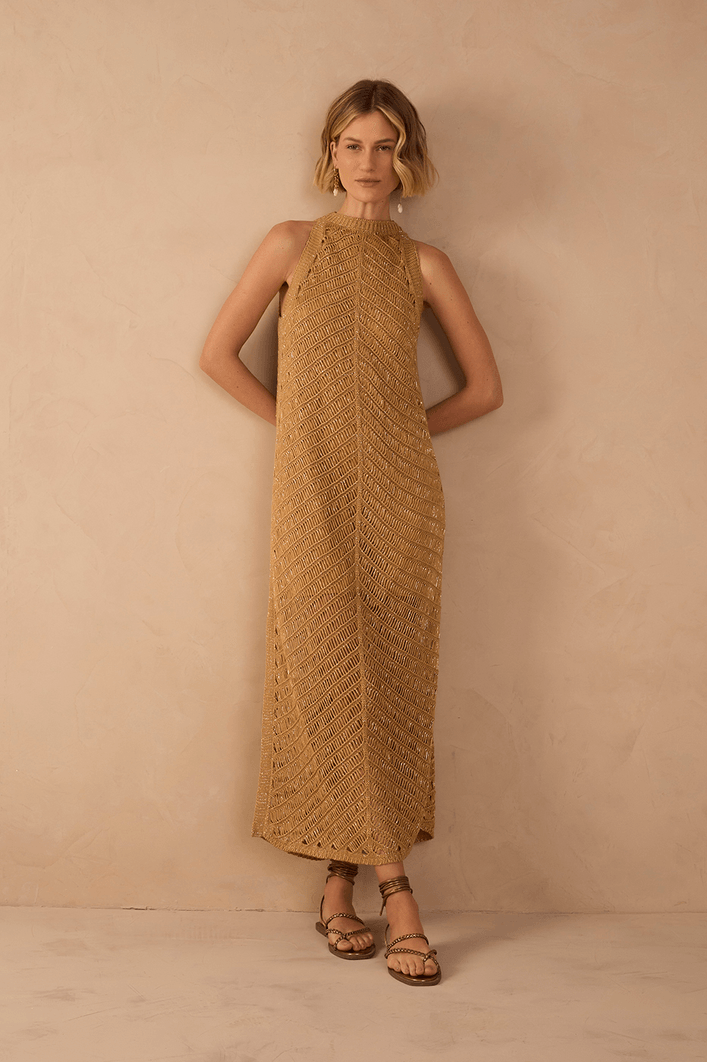 Vestido Tricot Resort Lurex