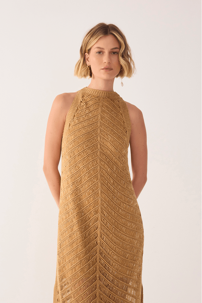 Vestido Tricot Resort Lurex