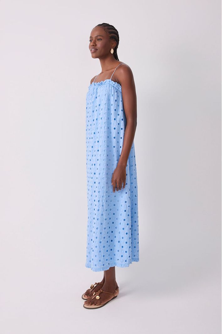 Vestido Cropped Laise Decote Reto