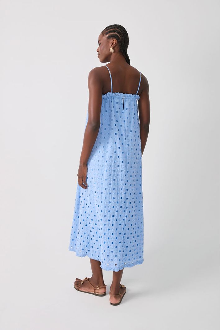 Vestido Cropped Laise Decote Reto