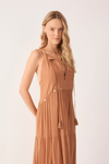 Vestido Longo Lurex Bordado Moedinha