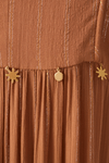 Vestido Longo Lurex Bordado Moedinha